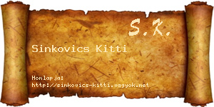 Sinkovics Kitti névjegykártya