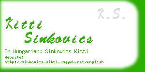 kitti sinkovics business card